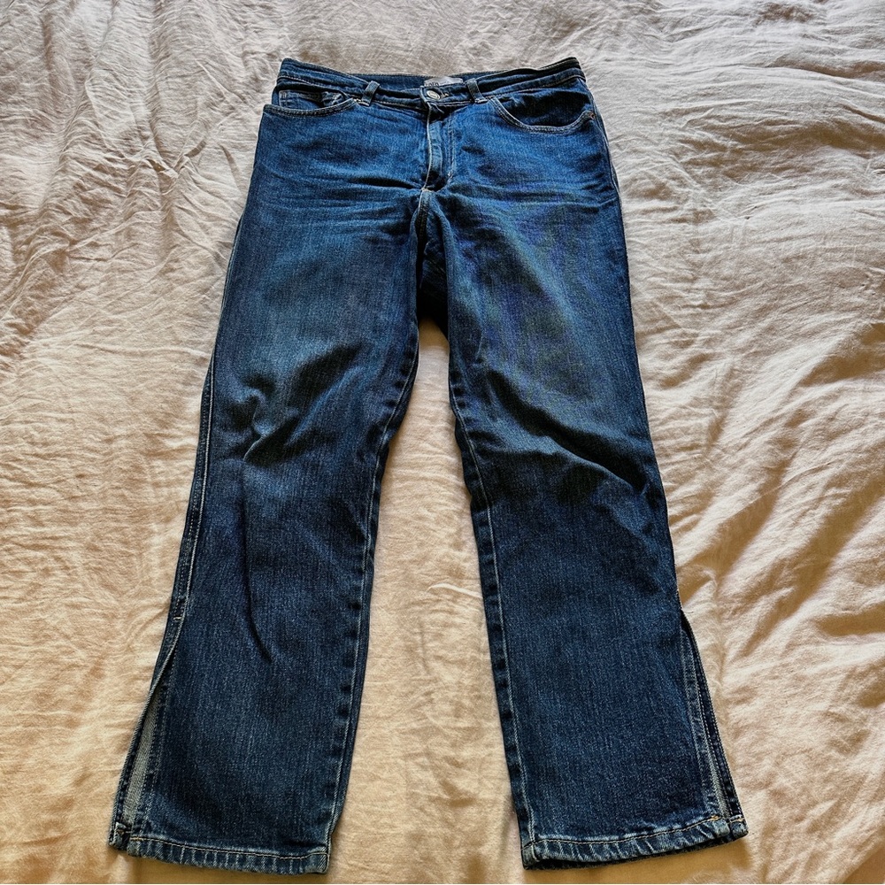 Zara Split Seam Straight Cut Jean Size 10